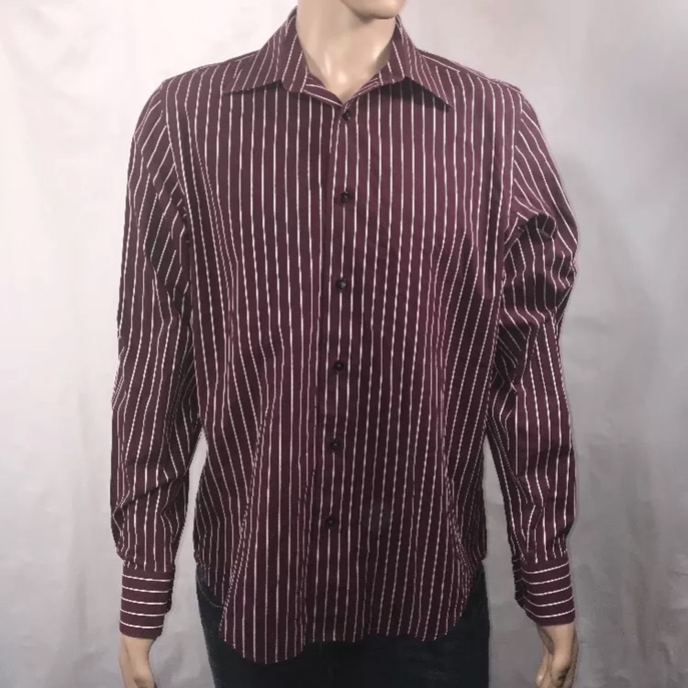 Express 1MX Modern Fit Long Sleeve Button Down